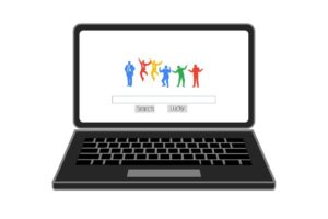 Google search engine with people cheering - better Google rankings for everyone interested.