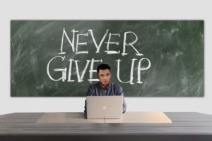 Never Give Up - a principle all company owners should live by.
