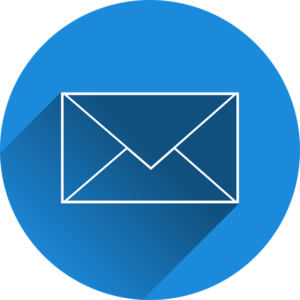 Blue email icon - always trending among marketing channels for promoting your business.