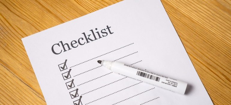 Make a checklist or online spreadsheet for the modern moving process