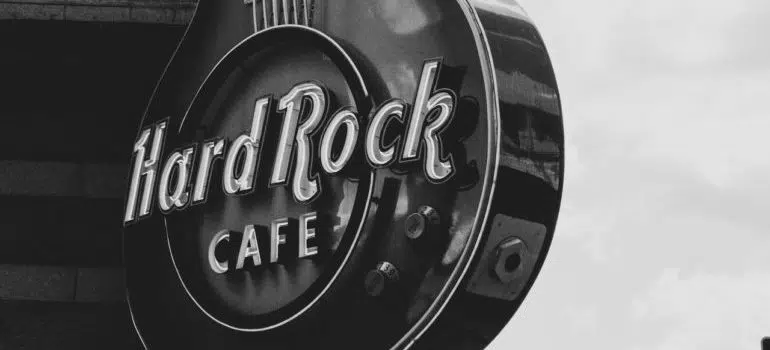 Hard Rock Cafe sign