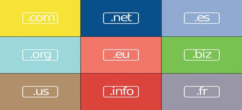A chart with different online domains.