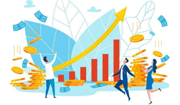 Business growth and profit illustration