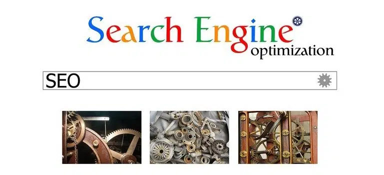 Search engine optimization, letters SEO in the search bar