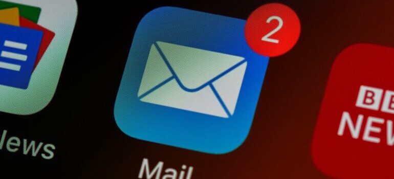 The icon for the mail app.