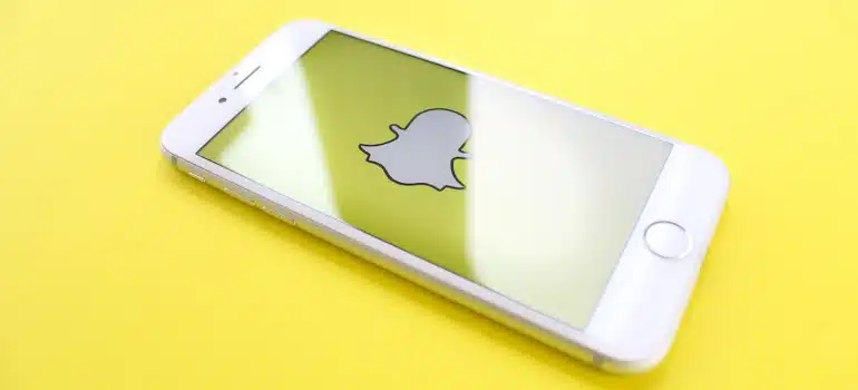Phone with snapchat app opened on it