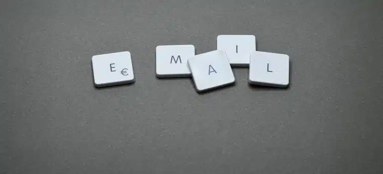 e mail blocks on a gray surface