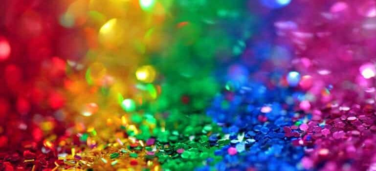 rainbow-colored sequins